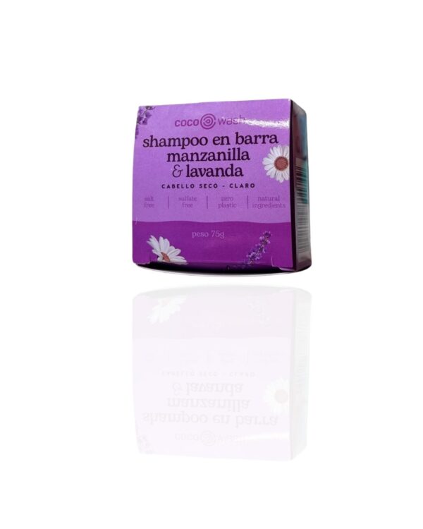 lavanda, manzanilla, cabello claro, cabello seco, shampoo sólido